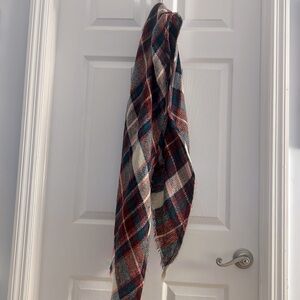 Womens Warm Long Shawl Winter Wraps Large Scarves Knit Plaid Triangle Scarf